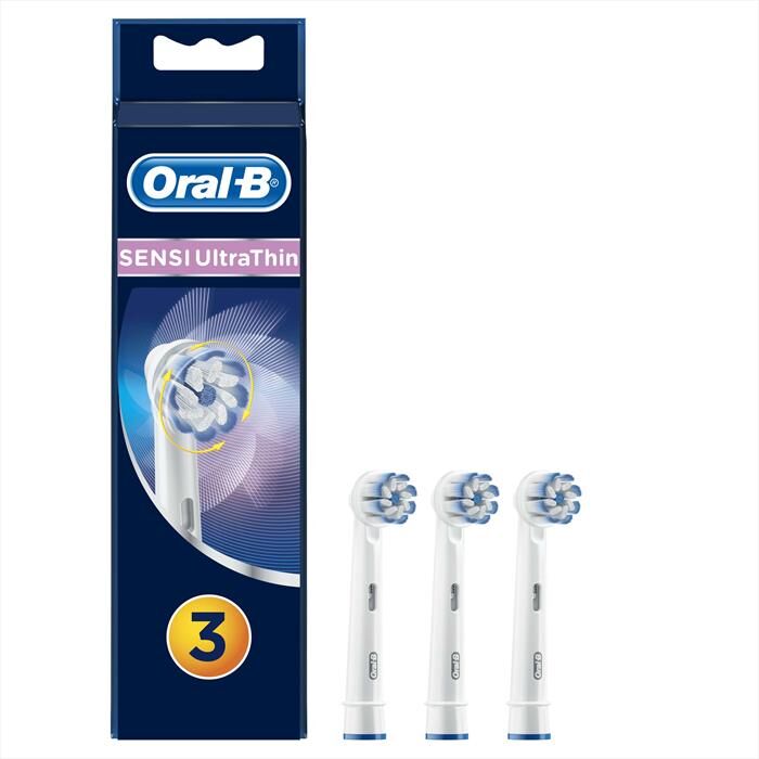 oral-b testine sensi ultrathin, 3 pezzi-bianco