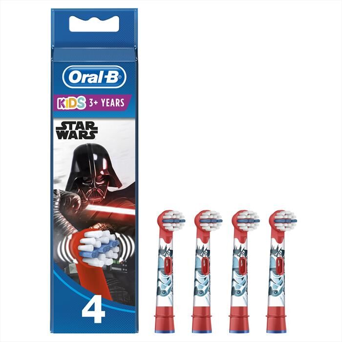 oral-b kids testine star wars, 4 pezzi-rosso