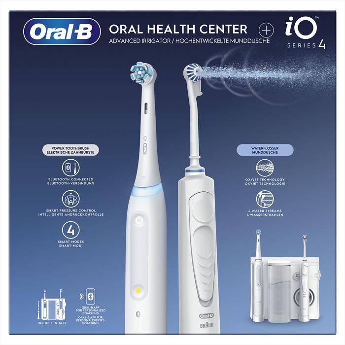 Oral-B Spazzolino + Idropulsore Health Center-bianco