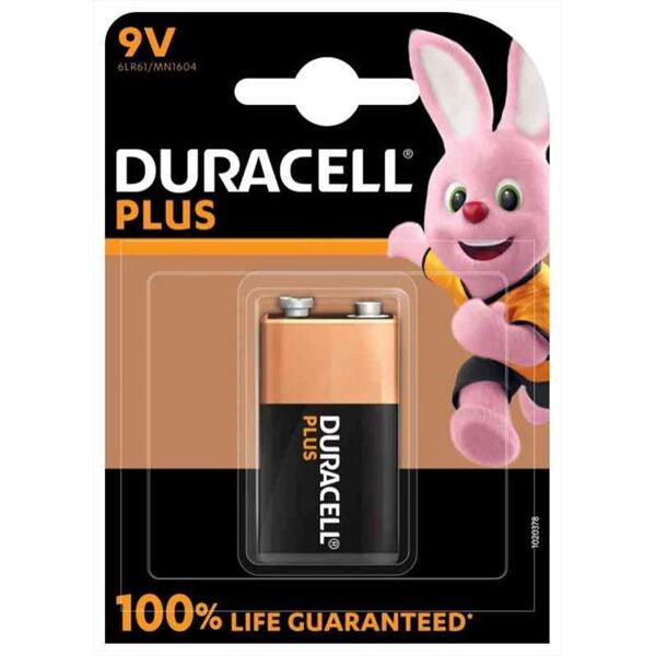 duracell plus 100trans.(9v), 1 pila blister mn1604 -