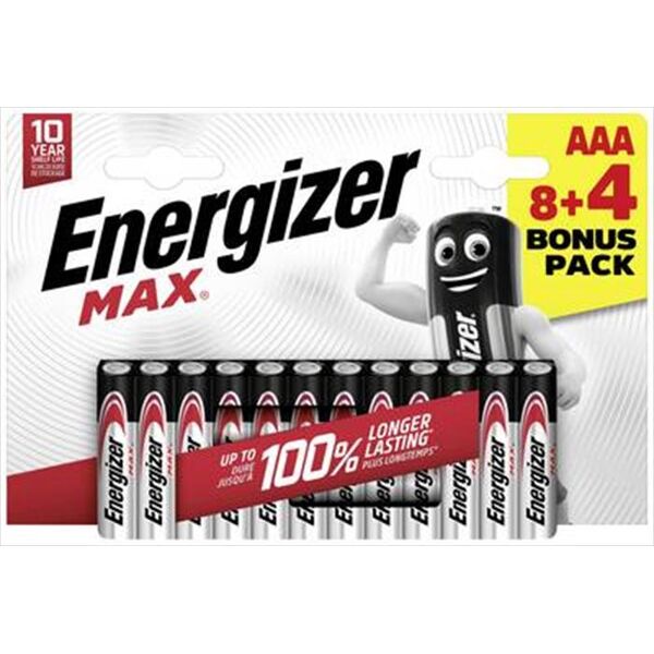 energizer max aaa bp12 8 4 free-multicolore