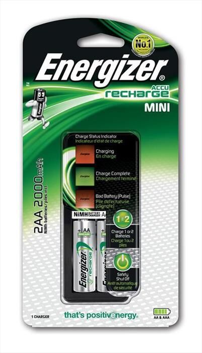 energizer mini charger-nero
