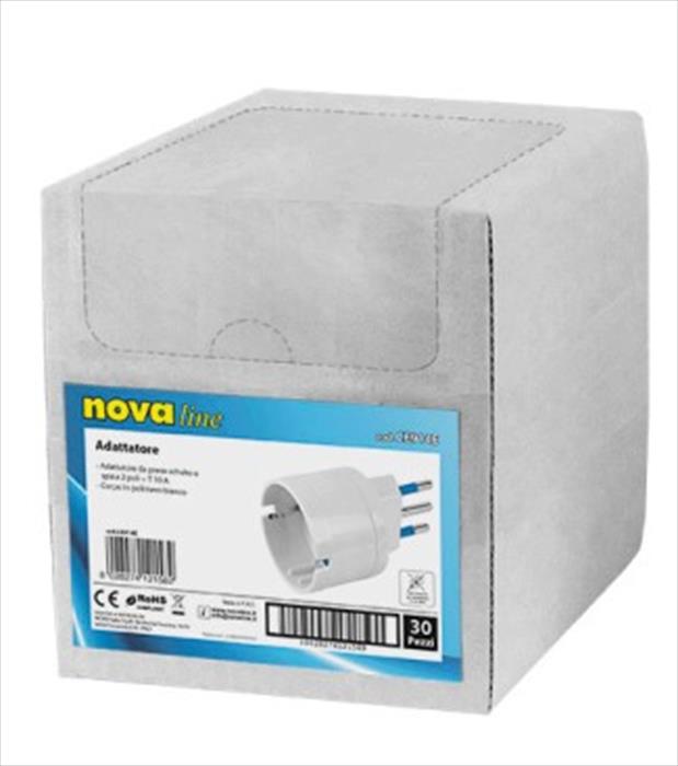 NOVALINE Adattatore Da Presa Schuko Ce914e-bianco