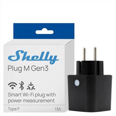 SHELLY Presa Intelligente Wifi Plug M Gen3 -nero SHELLY Presa Intelligente Wifi Plug M Gen3 -nero