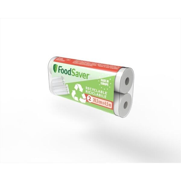 foodsaver 2 rotoli riciclabili 20cm x 4,5 mt-trasparente