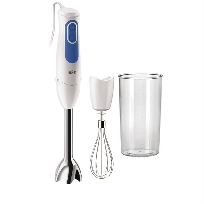 braun frullatore a immersione minipimer mq3005wh cream-bianco/blu