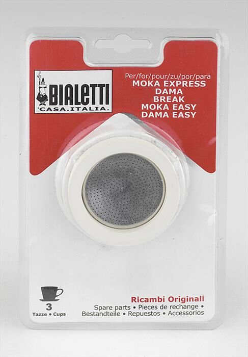 Bialetti Blister Guarnizione + Piastra 3 Tazze