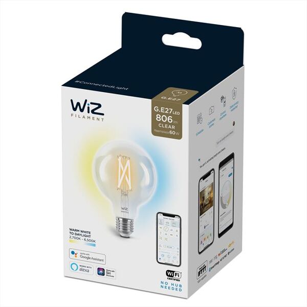 philips wiz tw globo g95 filamento 60w e27-white