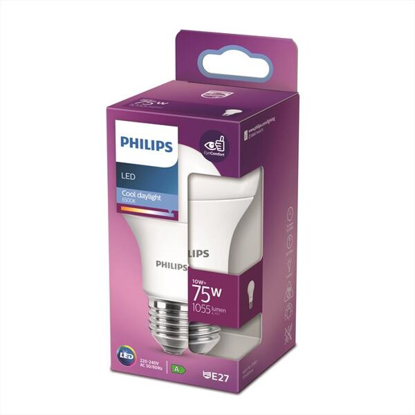 philips led goccia 75w e27 6500k non dim-white