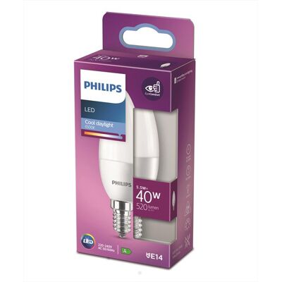 Philips Led Candela 40w E14 6500k Non Dim-white Philips Led Candela 40w E14 6500k Non Dim-white