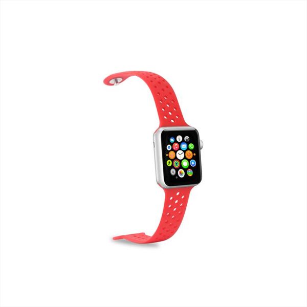 celly watchbandrd apl watch band 42/44mm-rosso/silicone