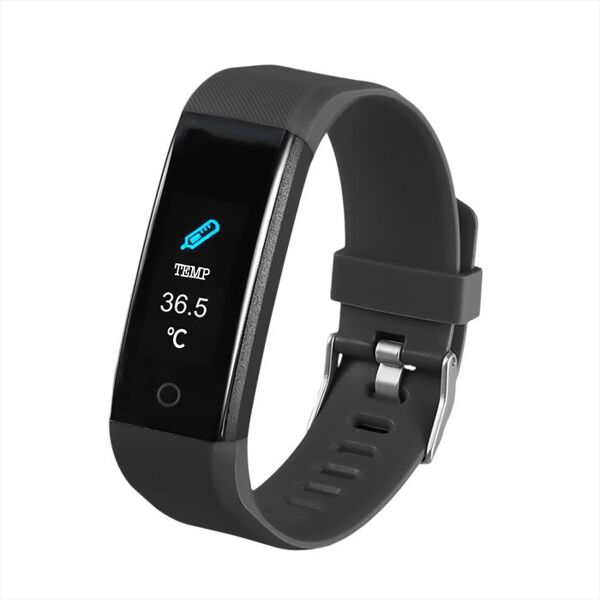 celly buddyhrthermobk fitness tracker hr thermo-nero/silicone