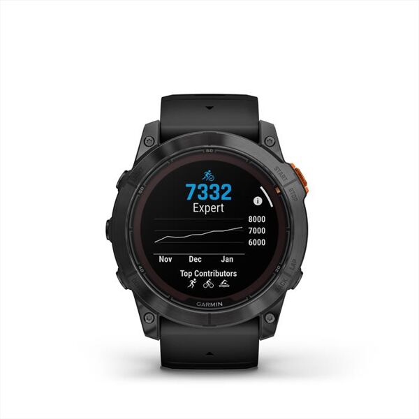 garmin smartwatch fenix 7x pro sol-slate gray stl w/black bnd