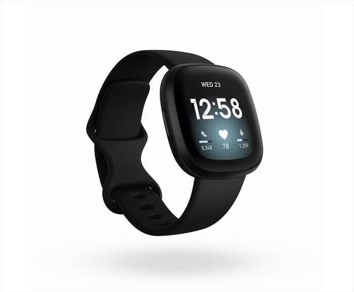 fitbit versa 3-nero / nero alluminio