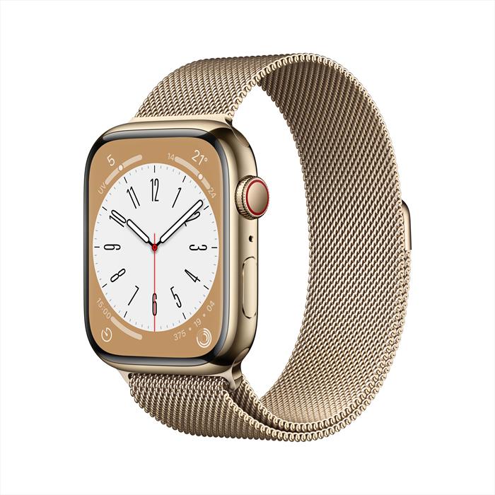 Apple Watch Series 8 Gps + Cellular 45mm Acciaio-oro Milanese