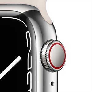 Apple Watch Series 7 Gps+cellular 41mm Acciaio Arg-cinturino Sport Galassia
