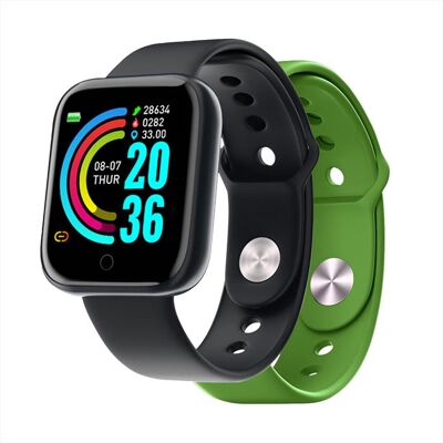CELLY Trainerbeatgn Fit Tracker Con Doppio Cinturino-nero CELLY Trainerbeatgn Fit Tracker Con Doppio Cinturino-nero