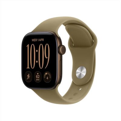 Apple Watch Series 12 Gps 42mm Alluminio Bronzo Scuro-sport Band Oliva S/m Apple Watch Series 12 Gps 42mm Alluminio Bronzo Scuro-sport Band Oliva S/m
