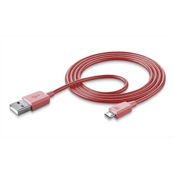 cellular line usb data cable lightning-rosa