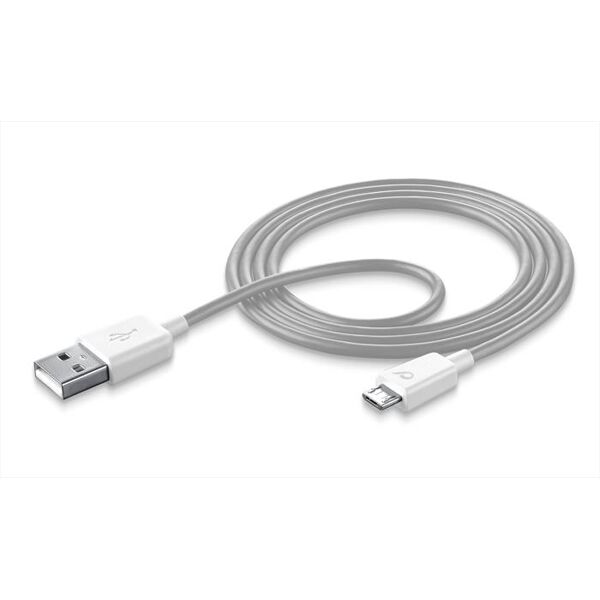 cellular line usb data cable lightning-bianco