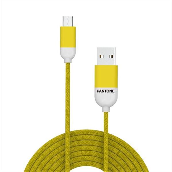 pantone pt-mc001-5y microusb cable 1 5 mt-giallo/plastica