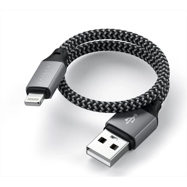 satechi cavo usb-a lightning 25cm-grigio