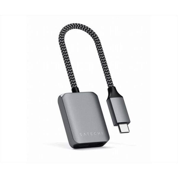 satechi adattatore usb-c pd audio-grigio