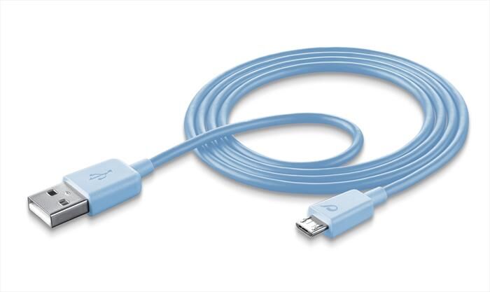 cellular line usb data cable lightning-blu