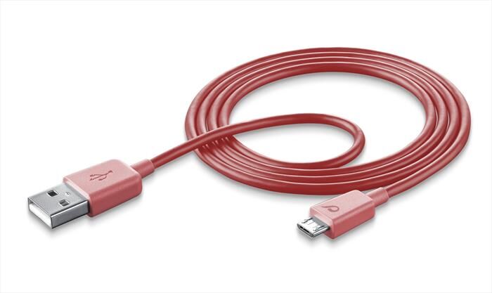 cellular line usb data cable lightning-rosa