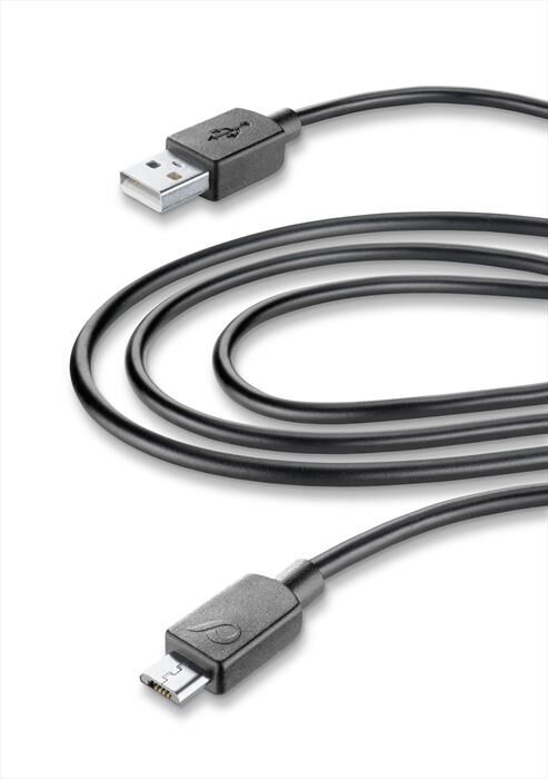 cellular line usbdatacmicrousb3m cavi dati-per ricarica-nero