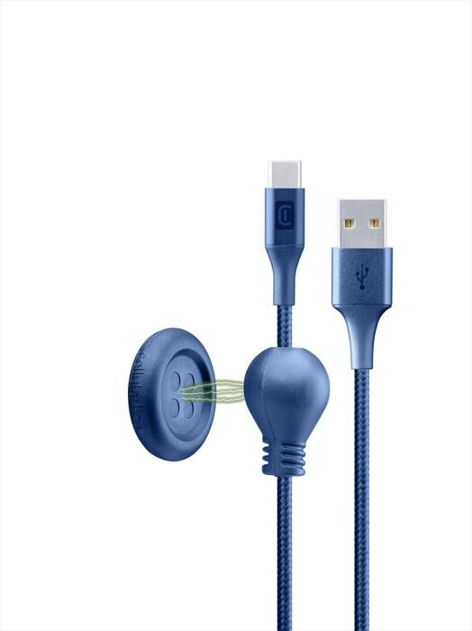 cellular line usbdatabuttyc1mb cavi dati-usb da comodino-blu