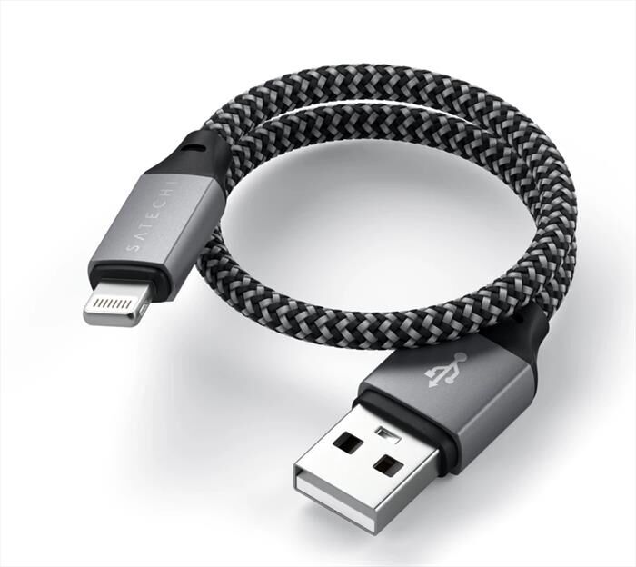 satechi cavo usb-a lightning 25cm-grigio