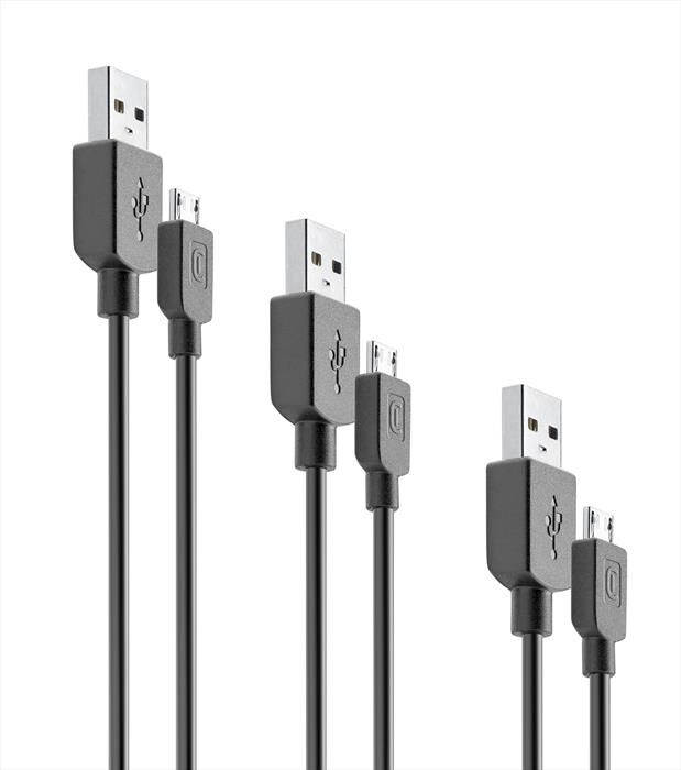 Cellular Line Usbdata3xmicrok Cavo Dati-multipack Da 3 Micro Usb-nero