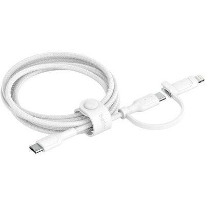 Belkin 2-in-1 Usb-c And Lightning Cable-bianco Belkin 2-in-1 Usb-c And Lightning Cable-bianco