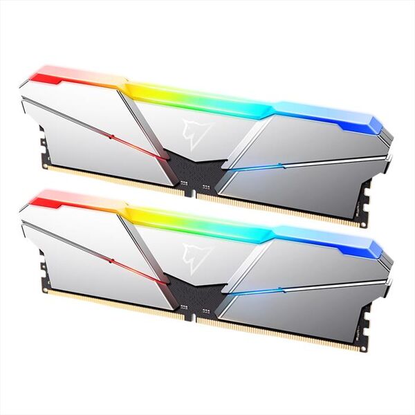 netac shadow rgb ddr5-4800 32gb (16gb x 2) c40 silver u--nero