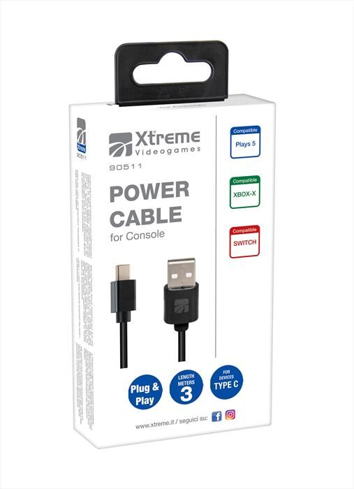 Xtreme Power Cable Type-c Ps5-nero