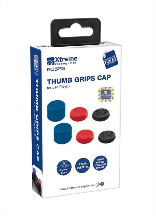 Xtreme Thumb Grips Cap-nero/rosso/azzurro