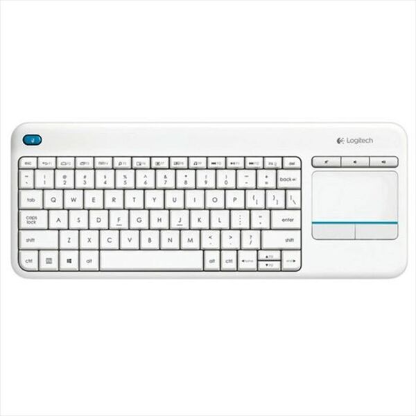 logitech wireless touch k400 plus-bianco