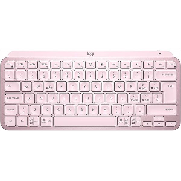 logitech mx keys mini minimalist wireless-rosa