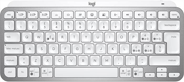 logitech mx keys mini minimalist wireless-pale grey