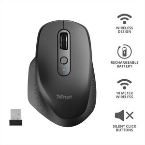 Trust Ozaa Rechargeable Mouse Black-black