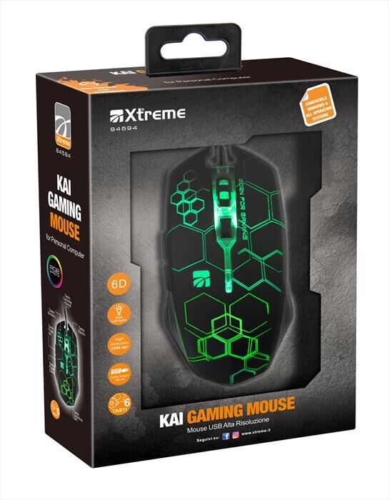 Xtreme Kai Gaming Mouse-nero