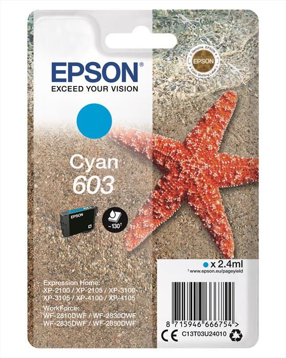 epson 603 stella marina t03u standard single ciano-ciano