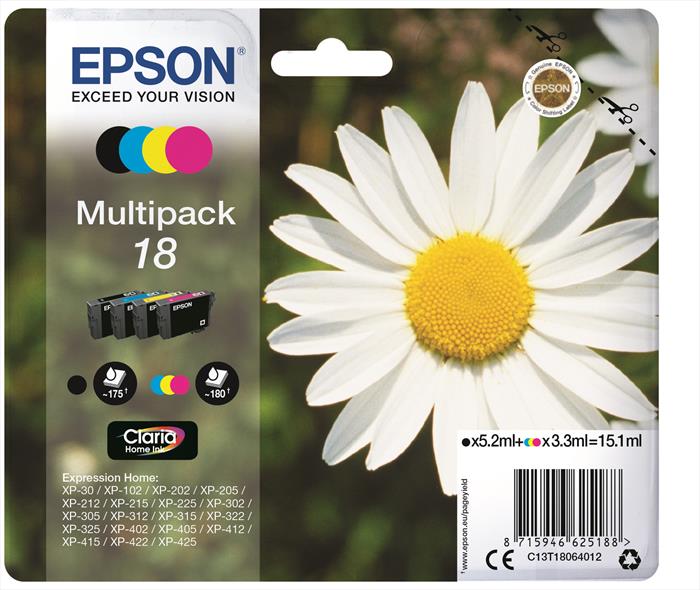 Epson C13t18064022-multipack 4 Colori (ncmg)