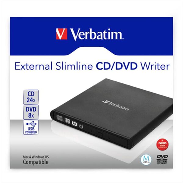 verbatim slimline cd/dvd-nero