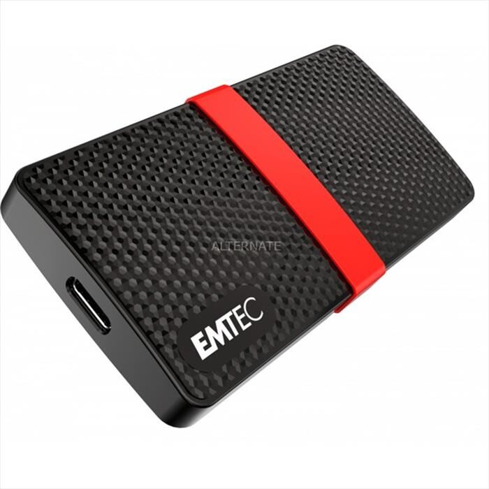 emtec hard disk esterno ecssd512gx200-nero/rosso