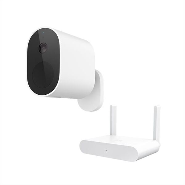 xiaomi mi wireless outdoor security camera 1080p set-bianco