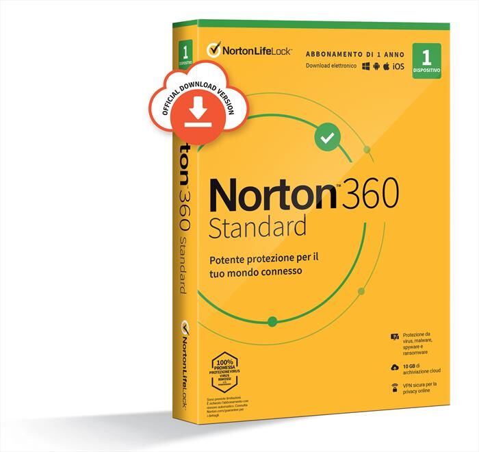 Symantec 360 Standard 2021 Antivirus 1 Dispositivo