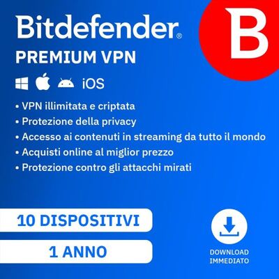 Bitdefender Vpn 1 Anno 10 Dispositivi Bitdefender Vpn 1 Anno 10 Dispositivi