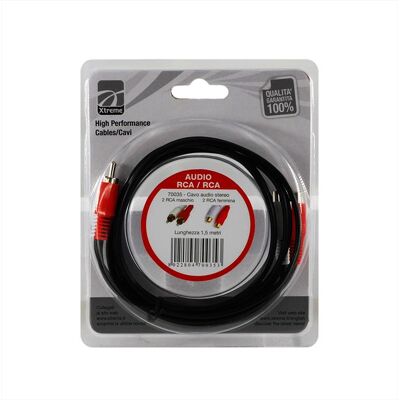 Xtreme Cavo Audio 2 Rca-nero Xtreme Cavo Audio 2 Rca-nero